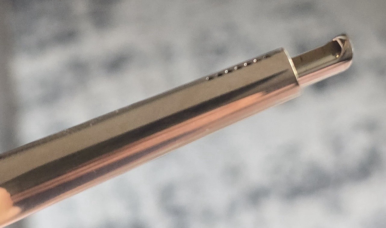 Rose Gold Incognito Compact Bump Straw Pendant & Necklace Snuff Tool Snogo Clone