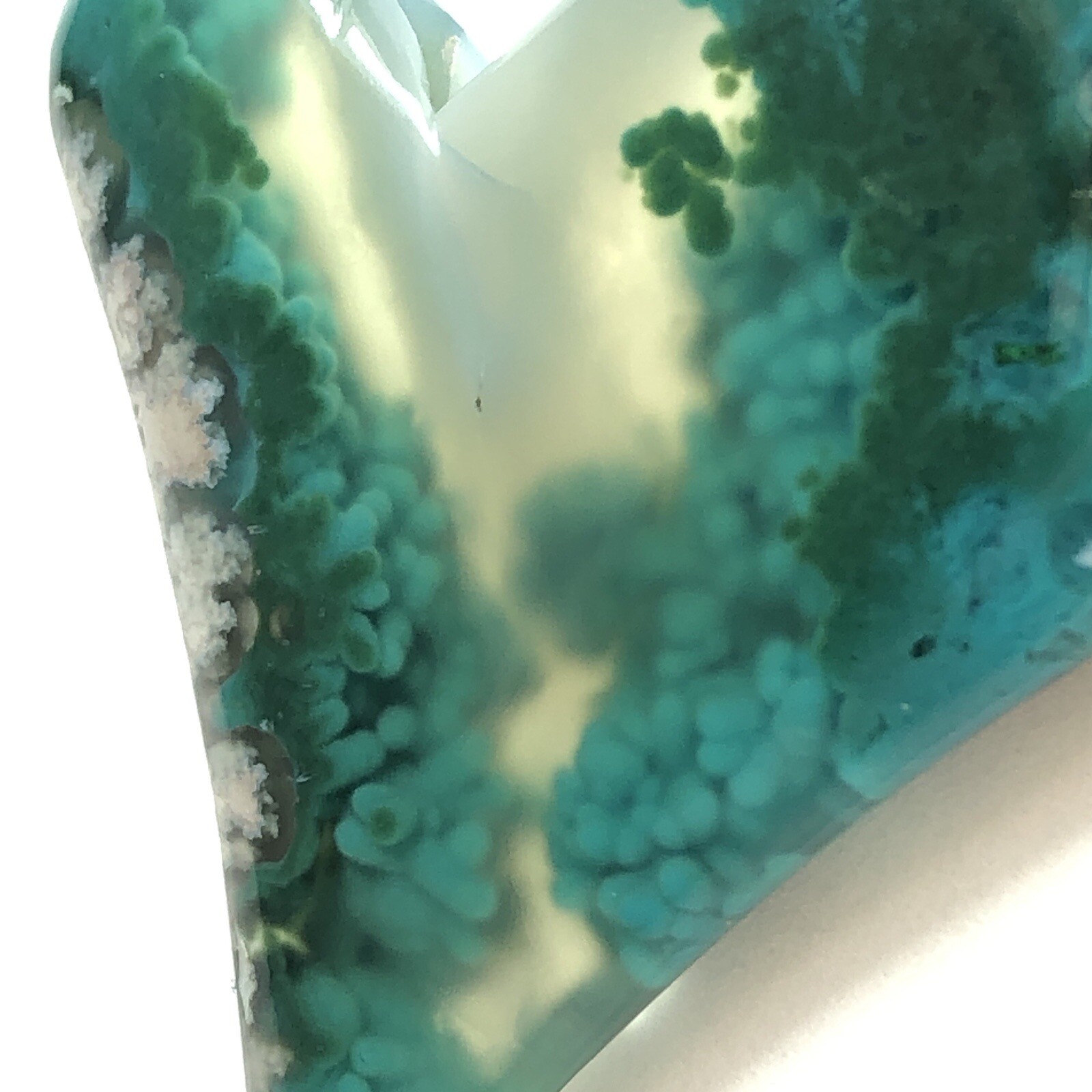 49 CT Museum Grade Gem Silica Chrysocolla Stalagmite Stalagtite Quartz Cabochon