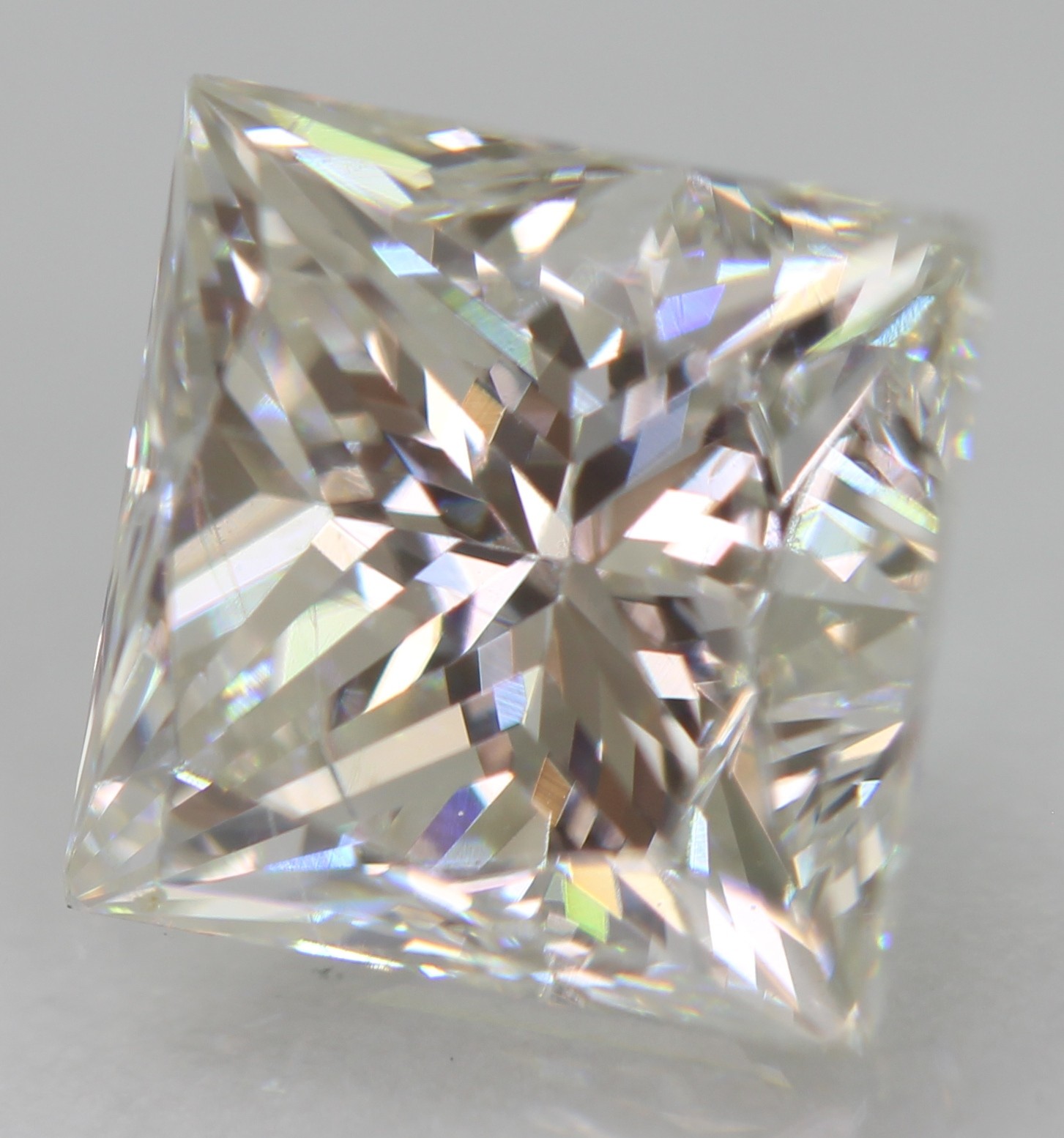 Certified 1.48 Carat F VVS2 Princess Natural Enhanced Loose Diamond 6.02×5.87mm