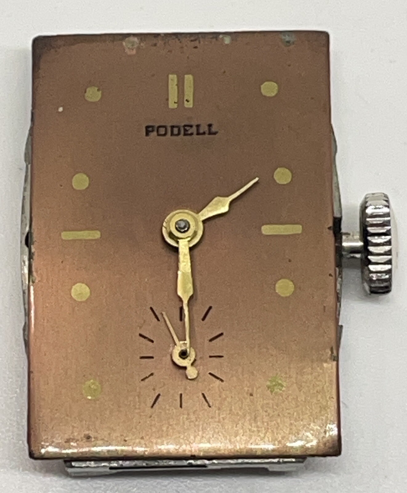 LATHAM MOVEMENT / PODELL DIAL 17 Jewels Swiss Unadjusted Runs