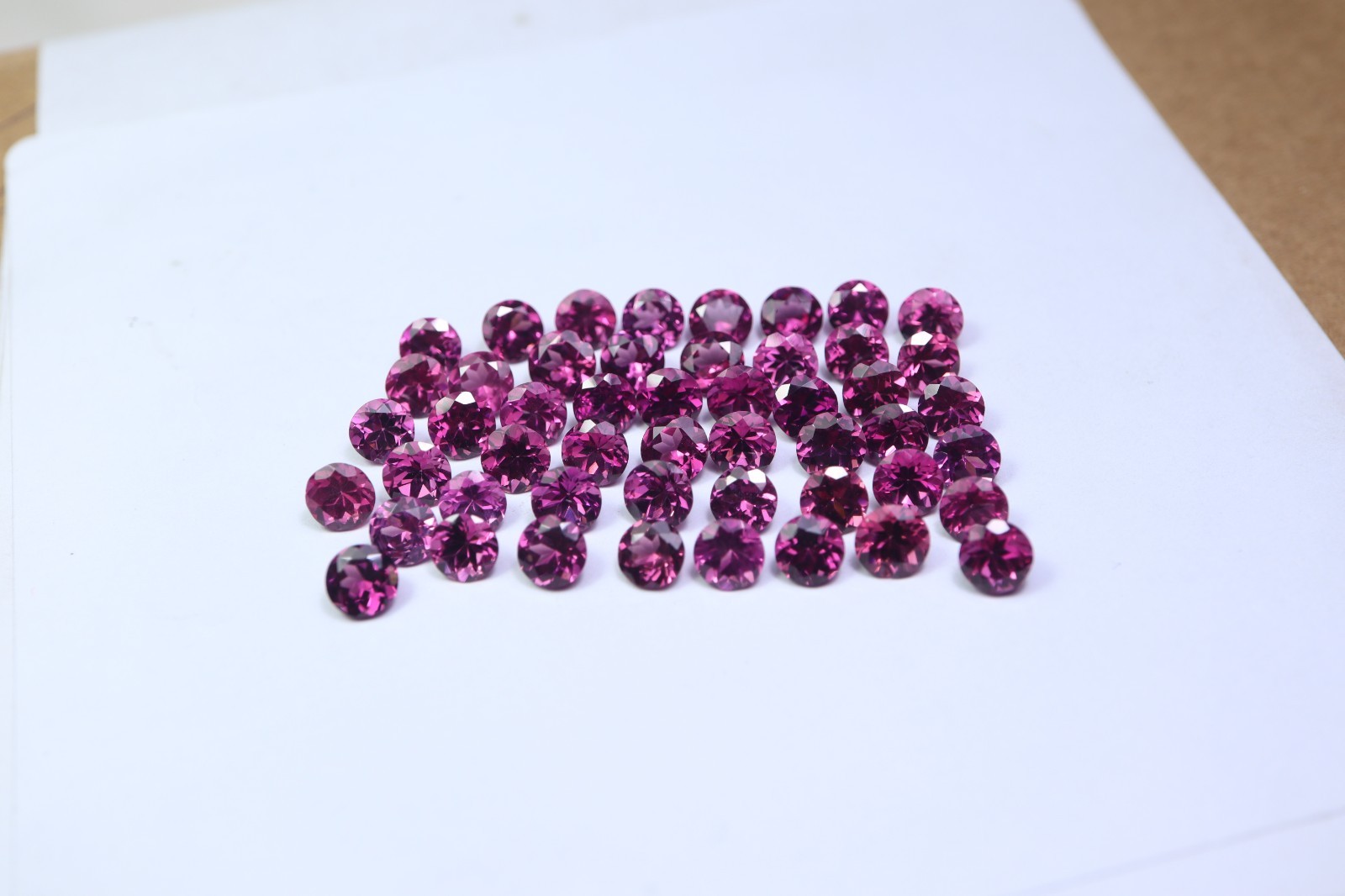 5 MM Real Purplish Pink Rhodolite Garnet Faceted Round Gemstone Wholesale Lot
