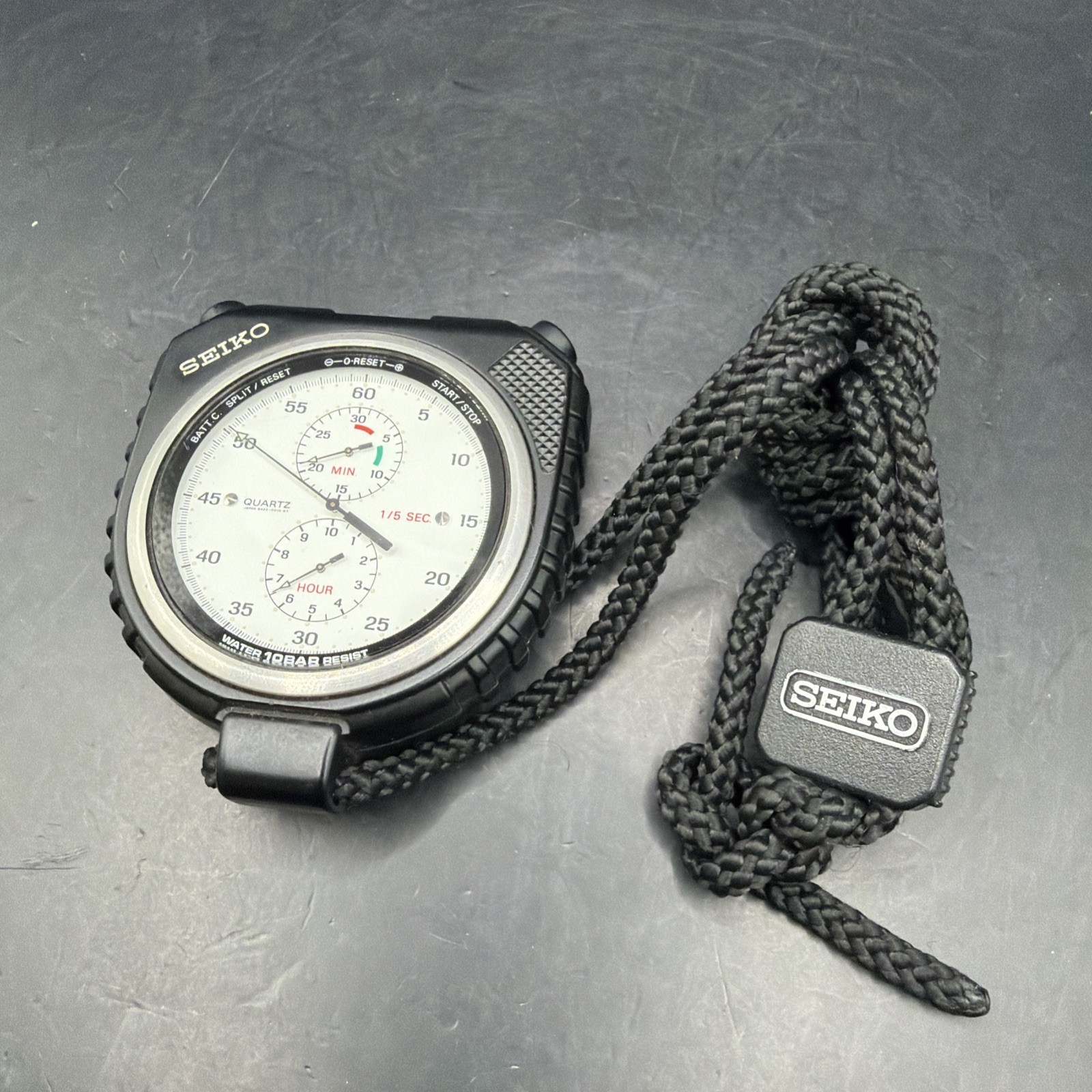 Vintage Seiko 8A23-0010 Referee Analog Quartz Stopwatch 1/5 Sec Timer JDM VGC