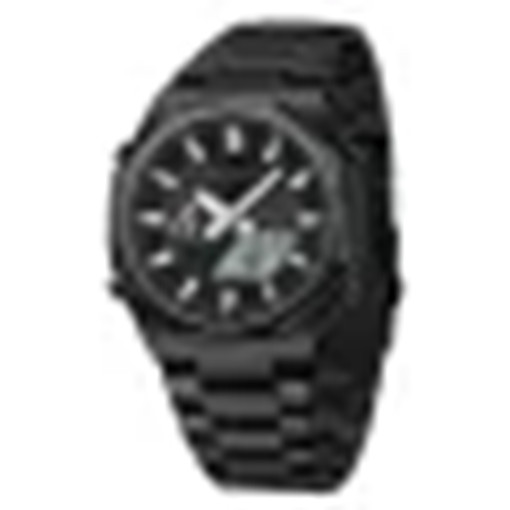 Men’s Multiple Functions Hexagonal Watch Dual Display Quartz +Electronic 5Atm