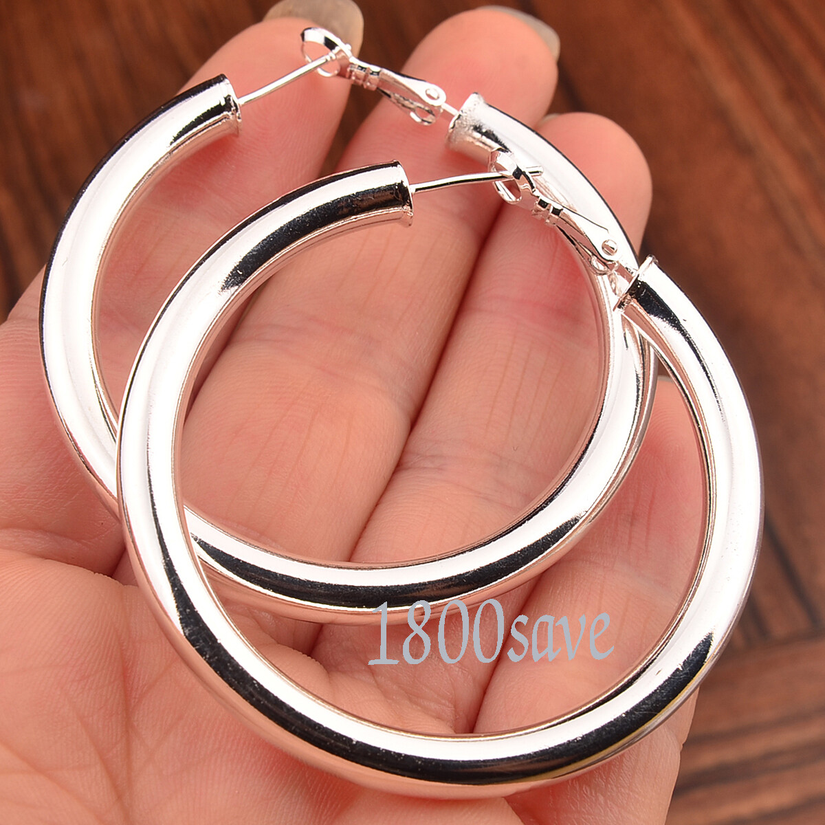 Designer Inspired Solid 925 Sterling Silver Classic 5mm thick Tube Hoop Earrings
