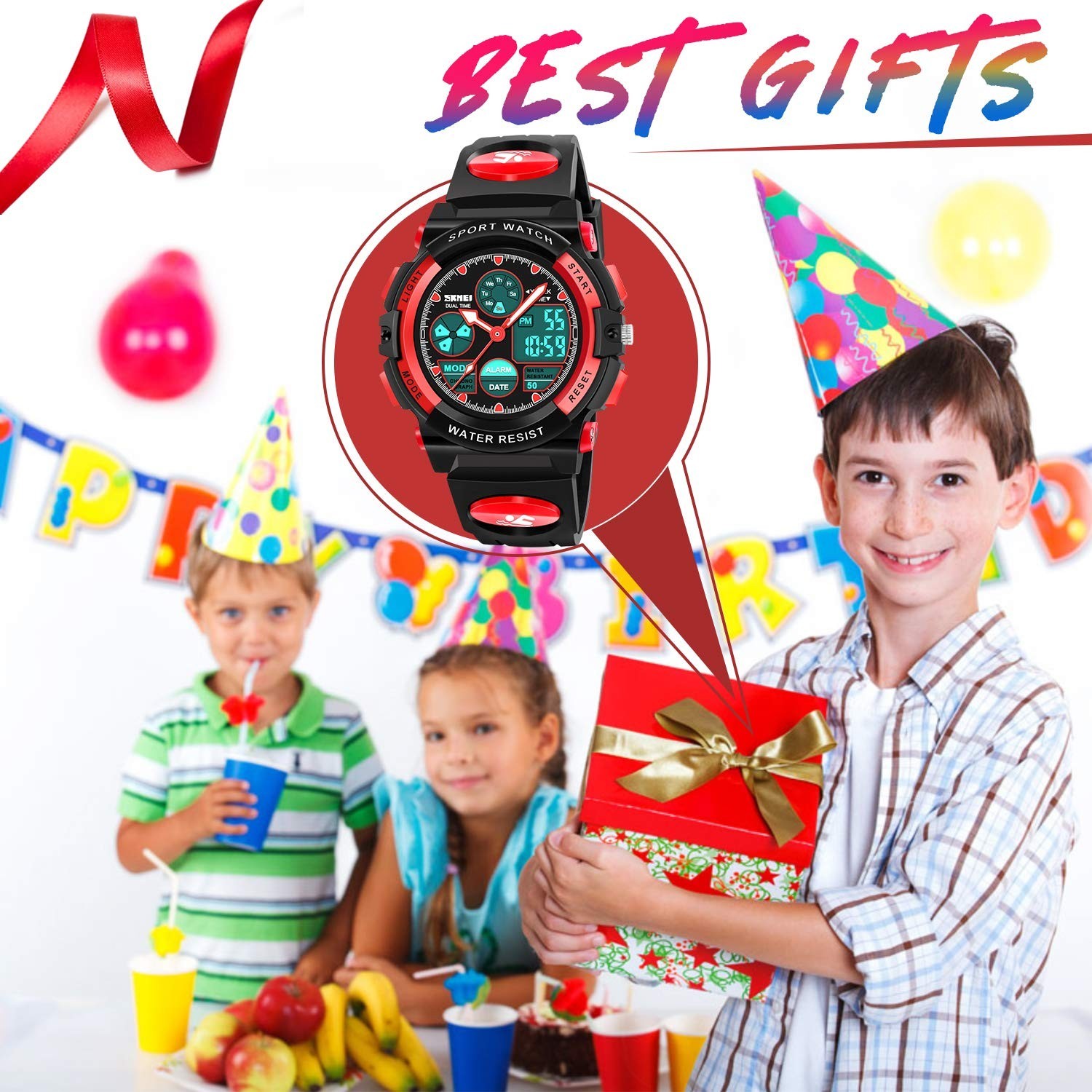 Waterproof LED Multi-Function Kids Watch – Perfect Gift for Boys & Girls