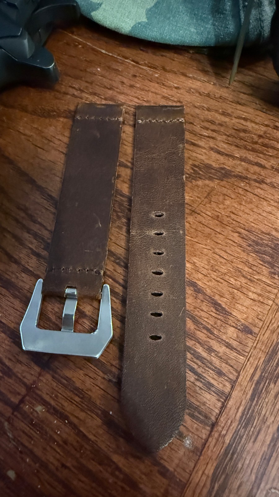 Custom Watch Strap US Military Olive Drab Canvas Leather 20 mm
