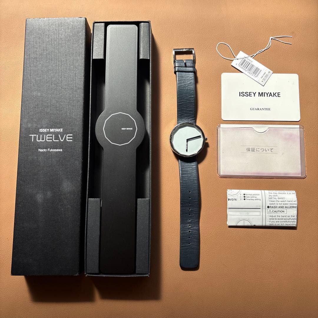 Issey Miyake Twelve Analog Quartz Watch Dark Blue Octagonal With Box Used