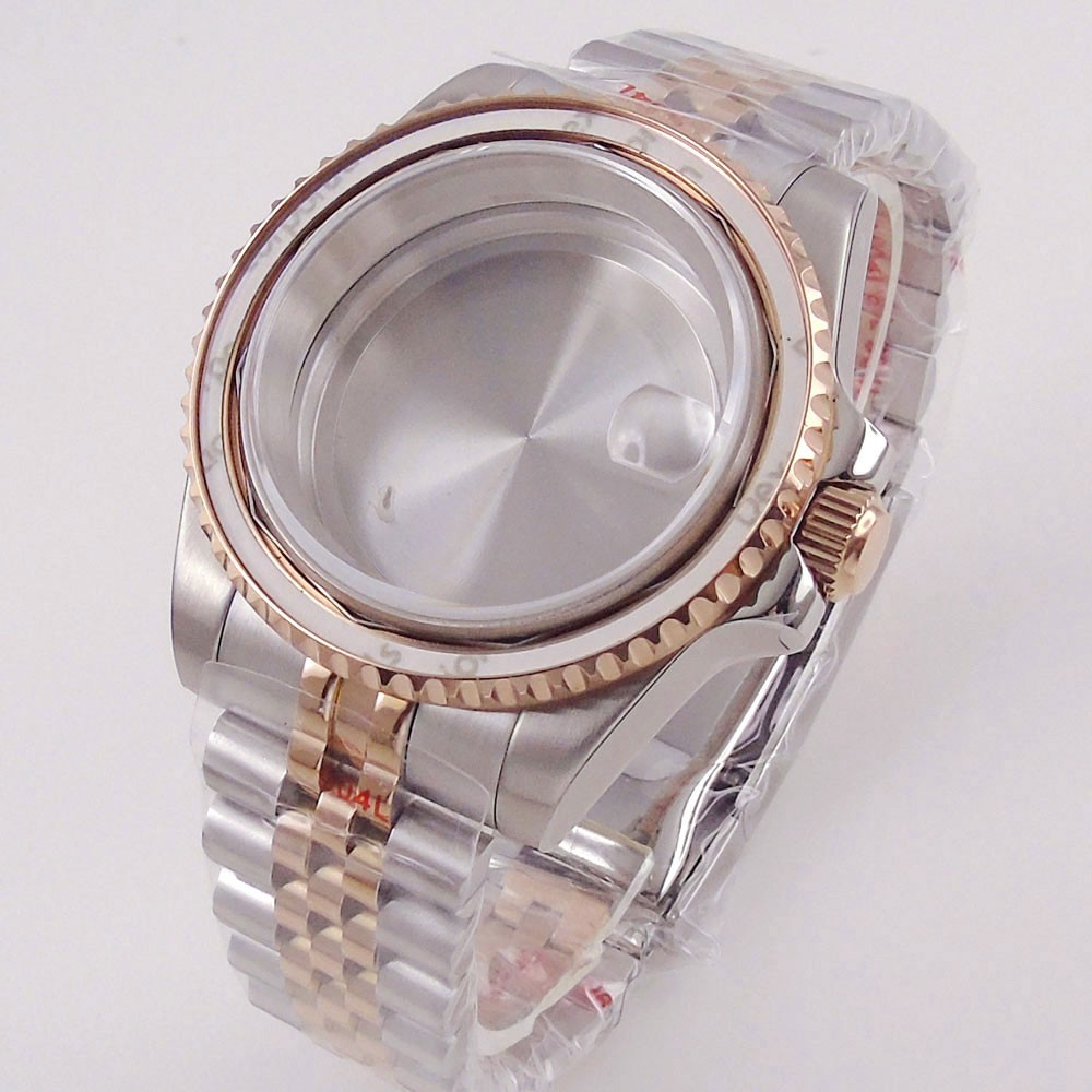 200M Diver Watch Case 40mm Sapphire Fit NH35 NH34 GMT PT5000 Steel Slide Buckle