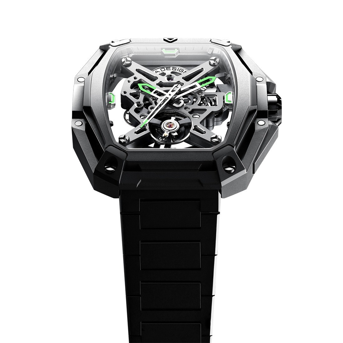 CIGA Design Z Hunter Steel Skeleton Tonneau Black Men’s Watch