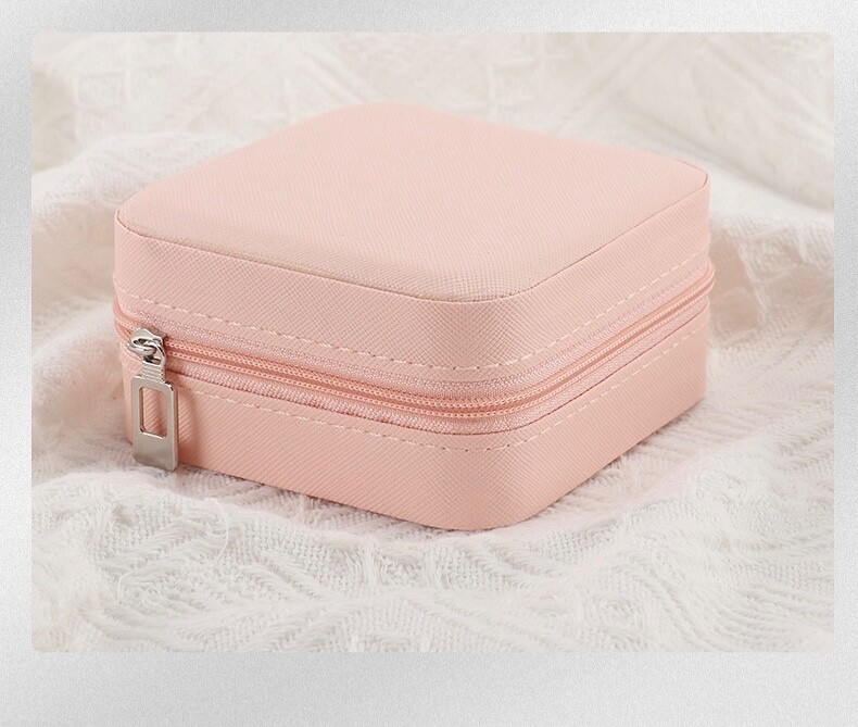 Small Travel Jewelry Box Organizer – Girls Women Gift Rings Earrings Necklaces J