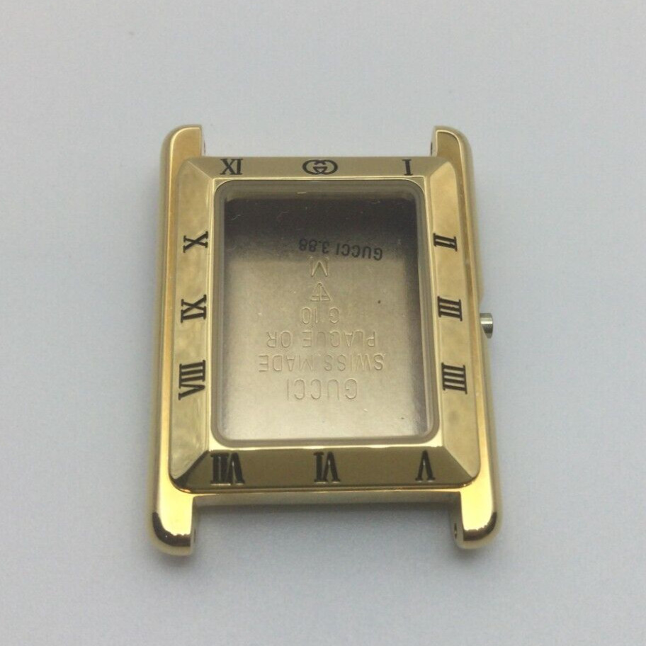 NOS GUCCI 4200L 4200FL YELLOW GOLD COMPLETE WATCH CASE