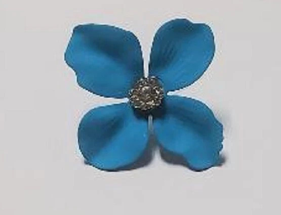 Womens Metal Flower Stud Earrings, One Pair – Please Choose Color