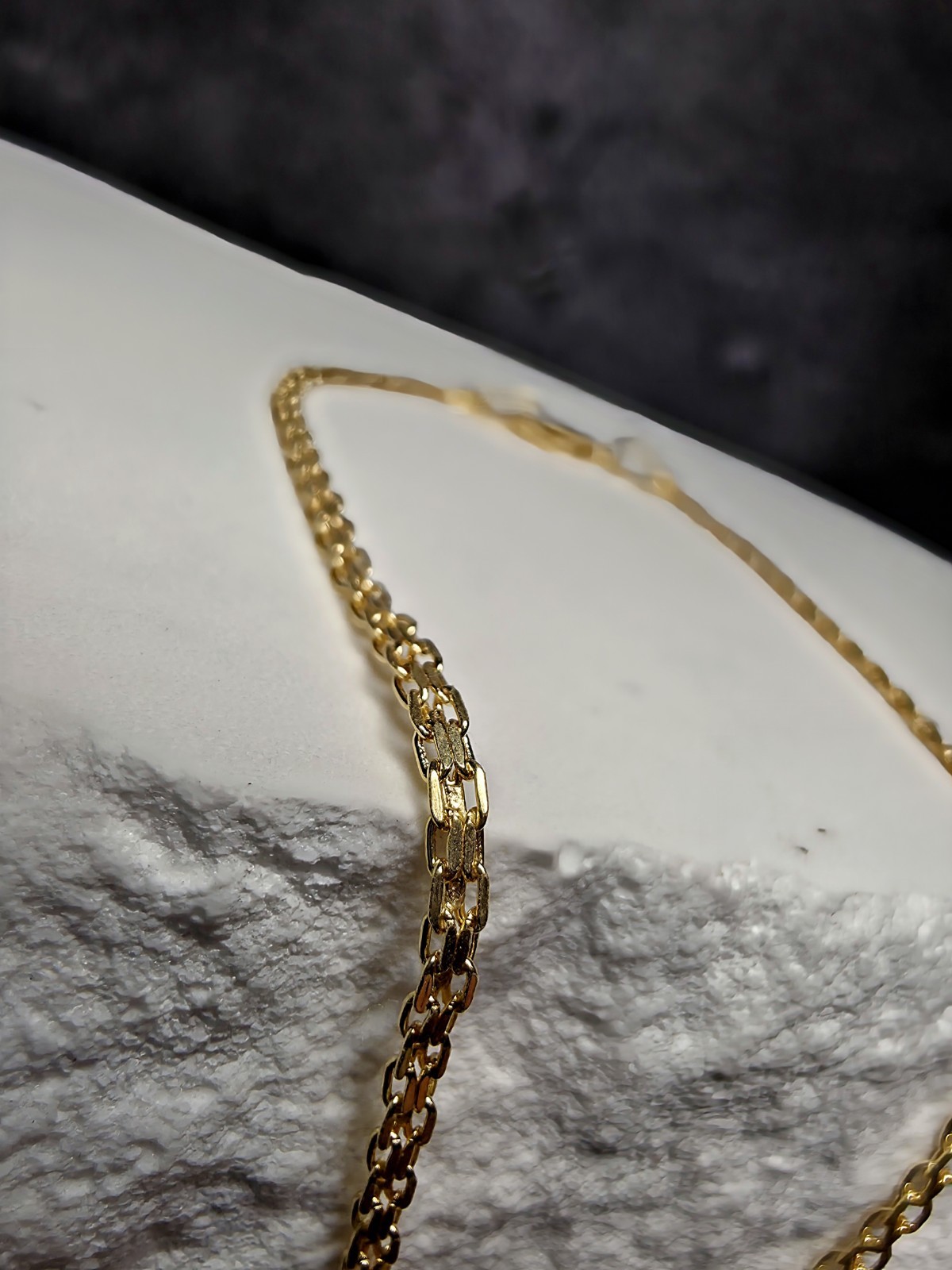 Solid 10k Yellow Gold 1.6mm Bizmark Dainty Bracelet 7.5 Inches