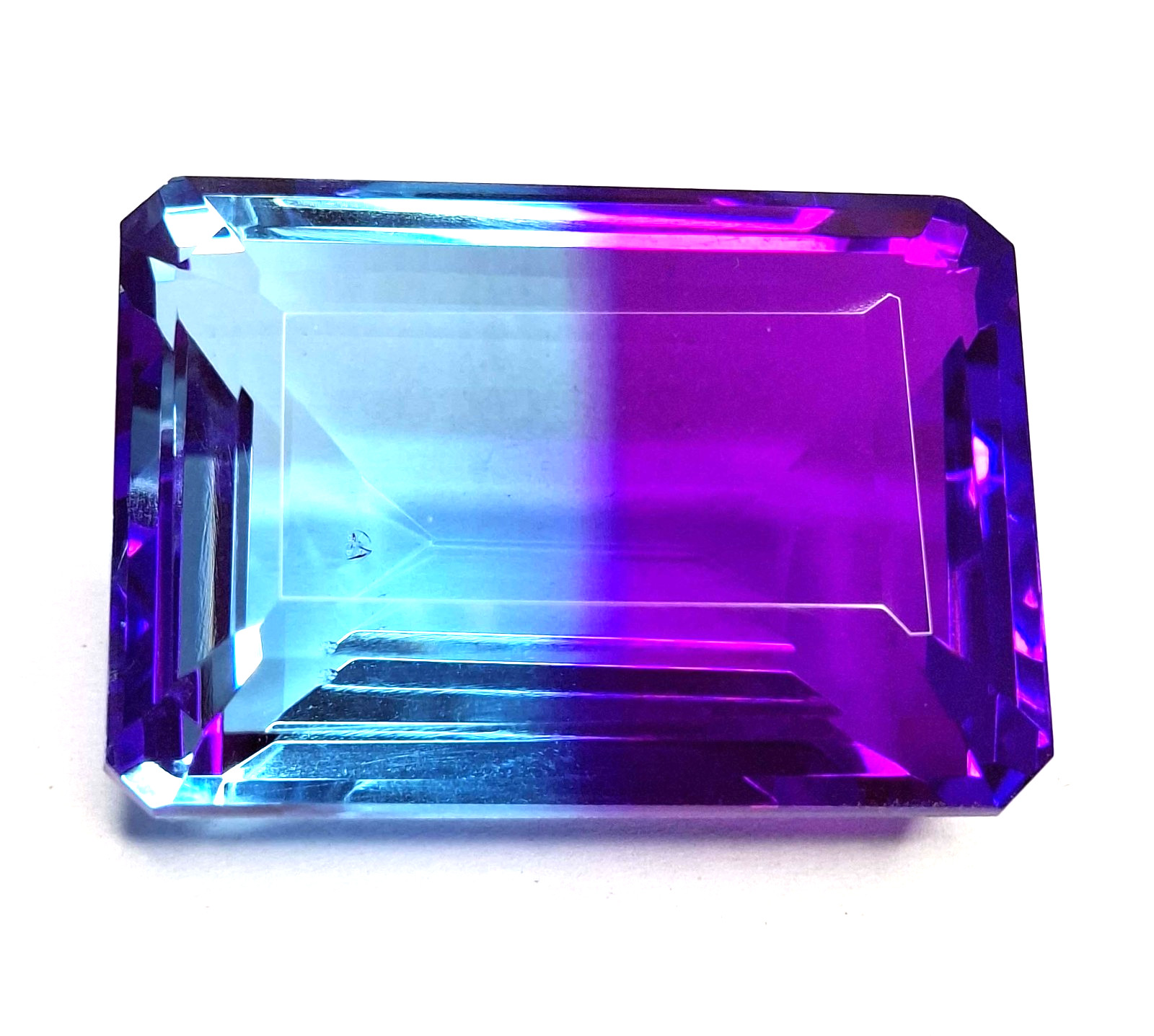 Ametrine Bi-Color Natural Emerald Cut 115-117 Ct Certified Loose Gemstone RK1078