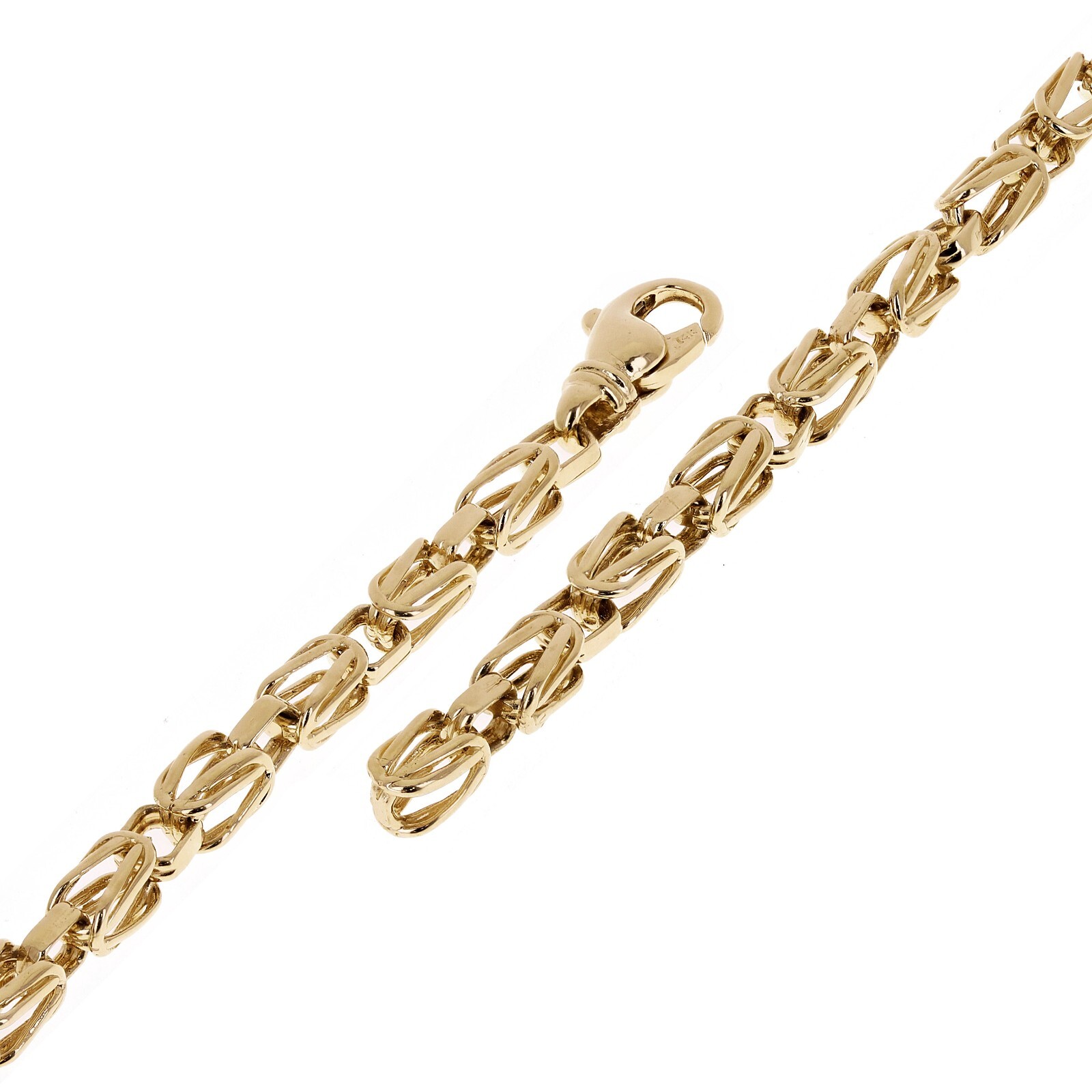 10k Yellow Gold Solid Turkish Style Link Bracelet 7″ 5.3mm 14 grams
