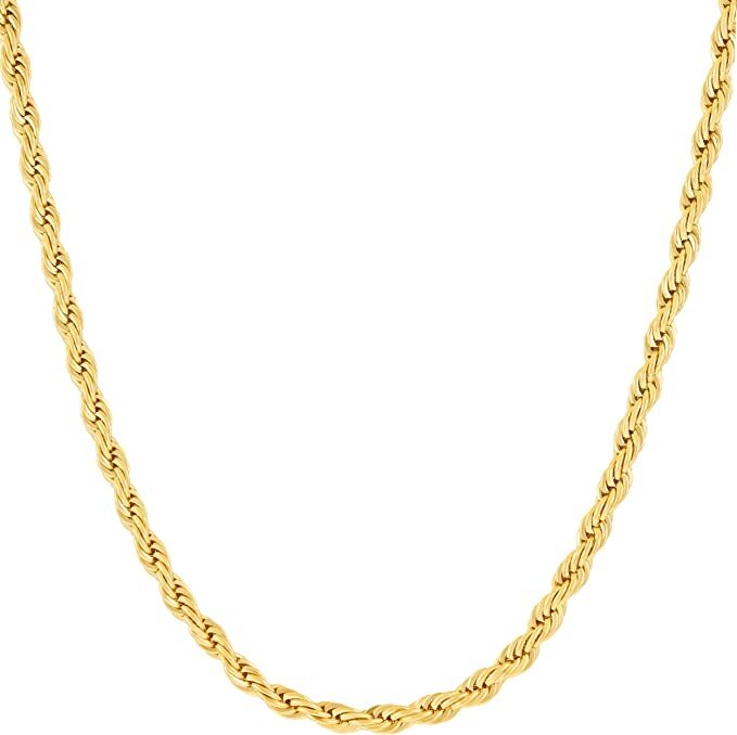 Stainless Steel Virgin Mary Pendant in Silver Tone 20″ 24″ 30″ Rope Chain 040