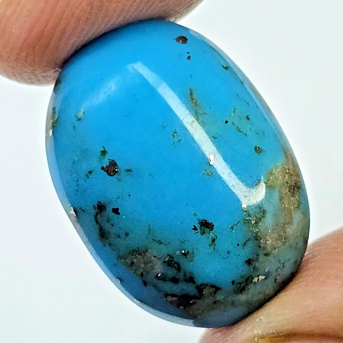Natural Iranian Turquoise Cabochon 15.26ct Loose Gemstone