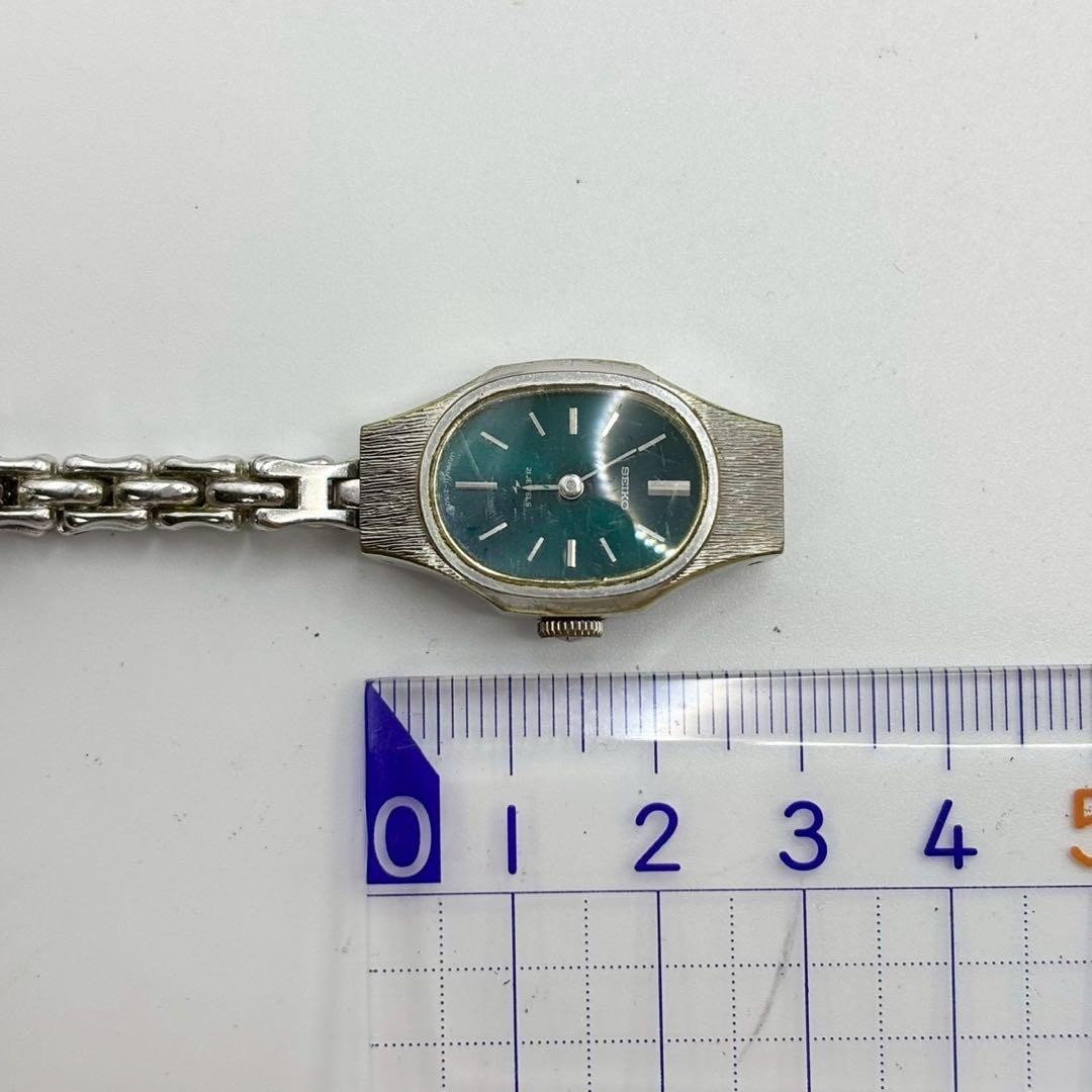 Working/Manual Winding SEIKO 21 Jewels Green Dial Vintage Ladies Watch