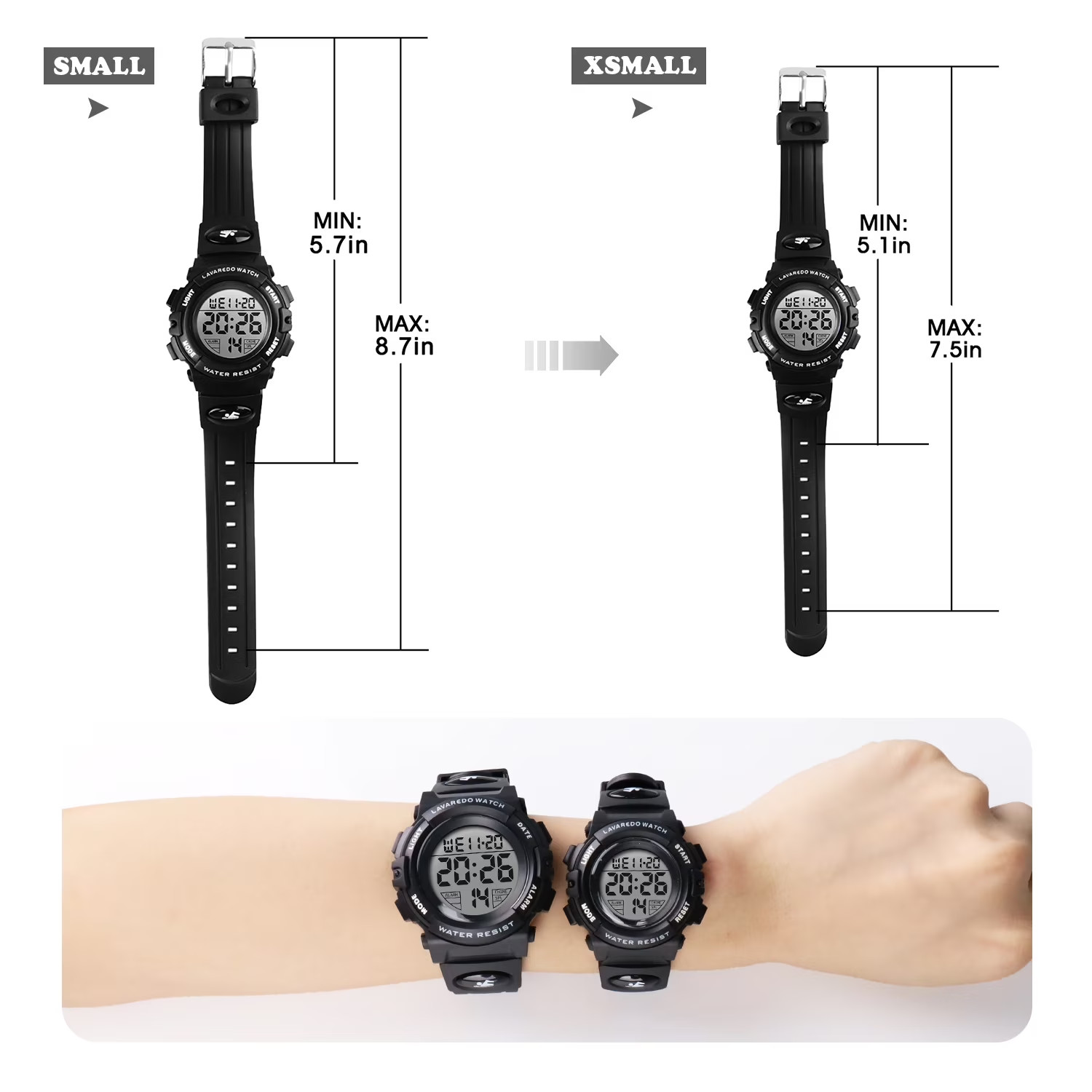 Digital Sports Watch for Age 4-15 Waterproof Watches with Alarm Stopwatch Wrist