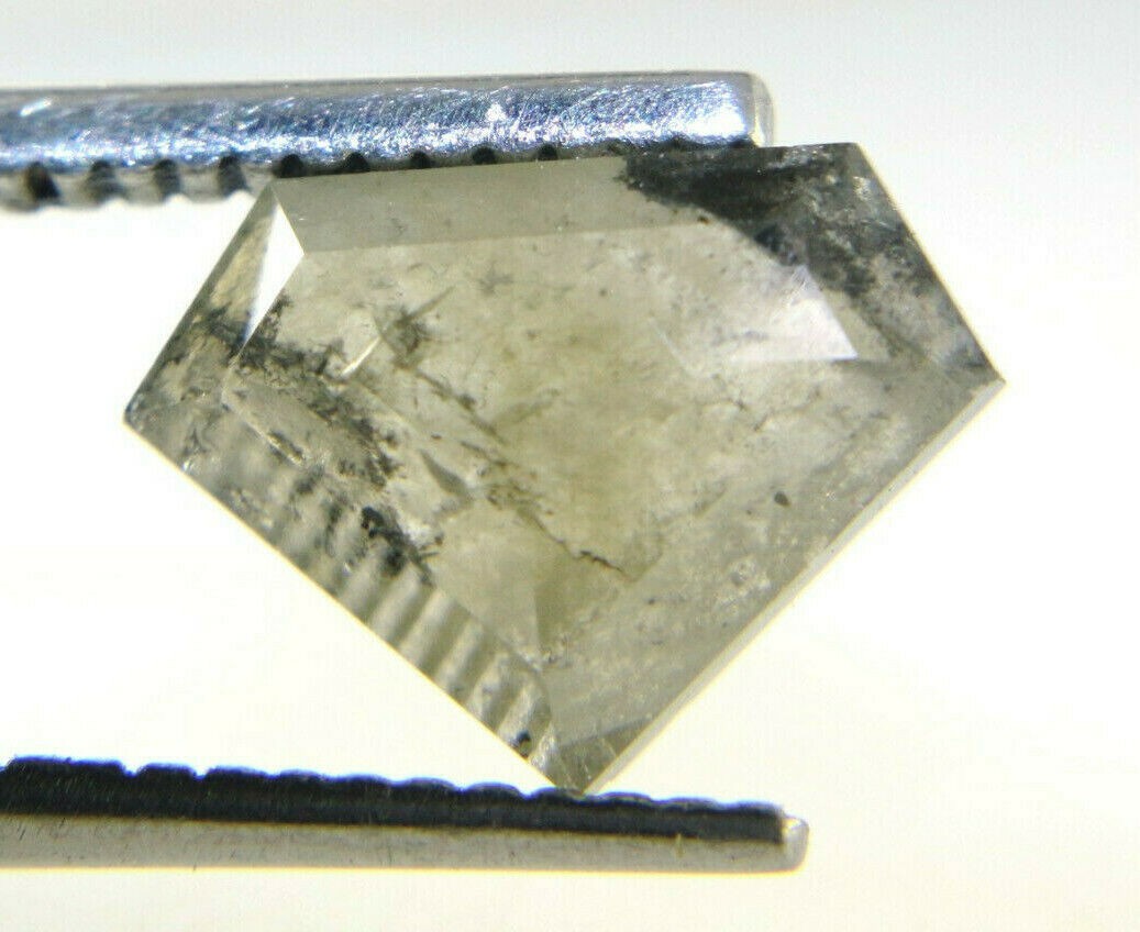 2.14 cts Gray Salt n Peppe Diamond Shape Rose Cut Diamond 7.90×10.95×3.25 MM