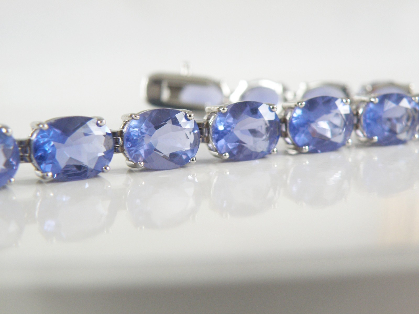 Sterling Silver 925 Treated Color Change Fluorite Tennis Bracelet Fits 7.5