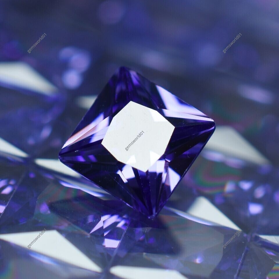 Natural CERTIFIED 21 Pcs Tanzanite Purple Square Cut Loose Gemstone 5×5 mm Lot