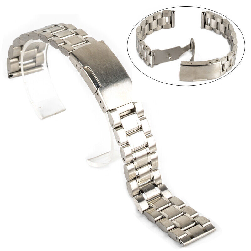 14 16 18 19 20 22 24 26mm Stainless Steel Strap Bracelet Replacement Watch Band