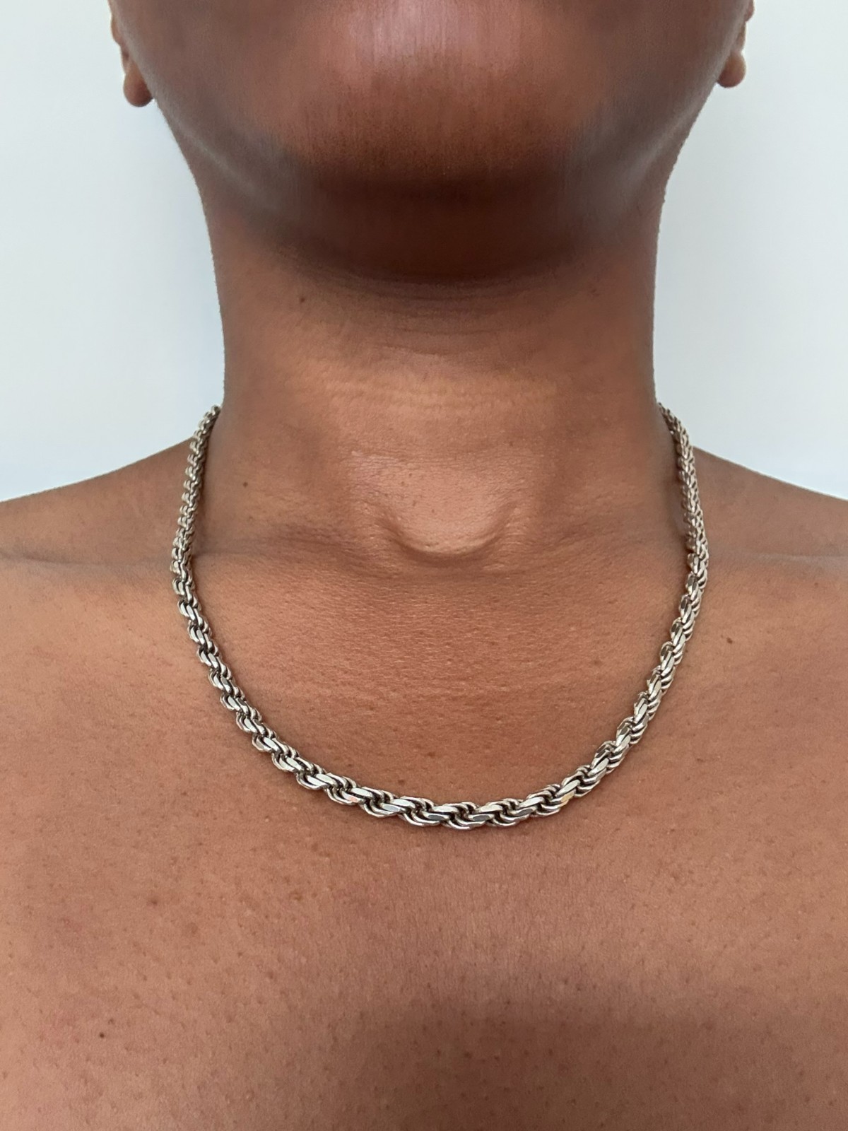 Vintage .925 Silver Rope Chain and Bracelet