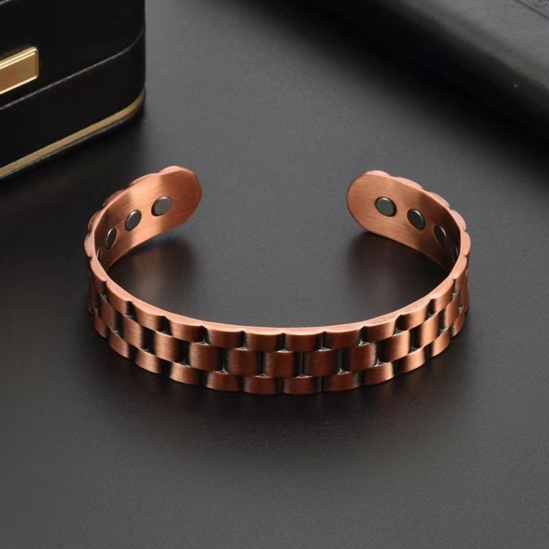 Mens Copper Magnetic Bracelet 99% Pure Copper Cuff Bracelet Arthritis Pain Relie