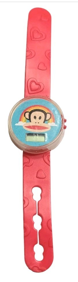 McDonald’s Paul Frank Digital Watch Happy Meal Toy Red Band w/Hearts 2012 *READ*