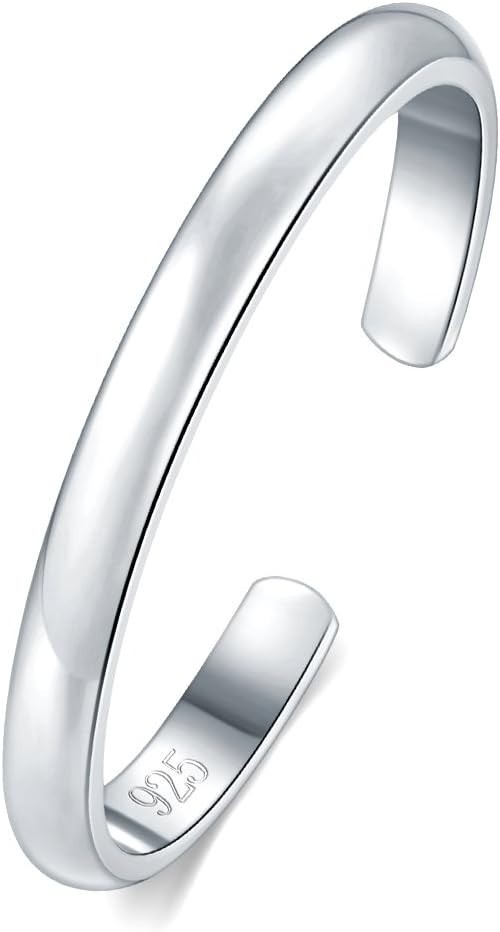 Minimalist Waterproof Toe Rings – 925 Sterling Silver Band for Every Occasion