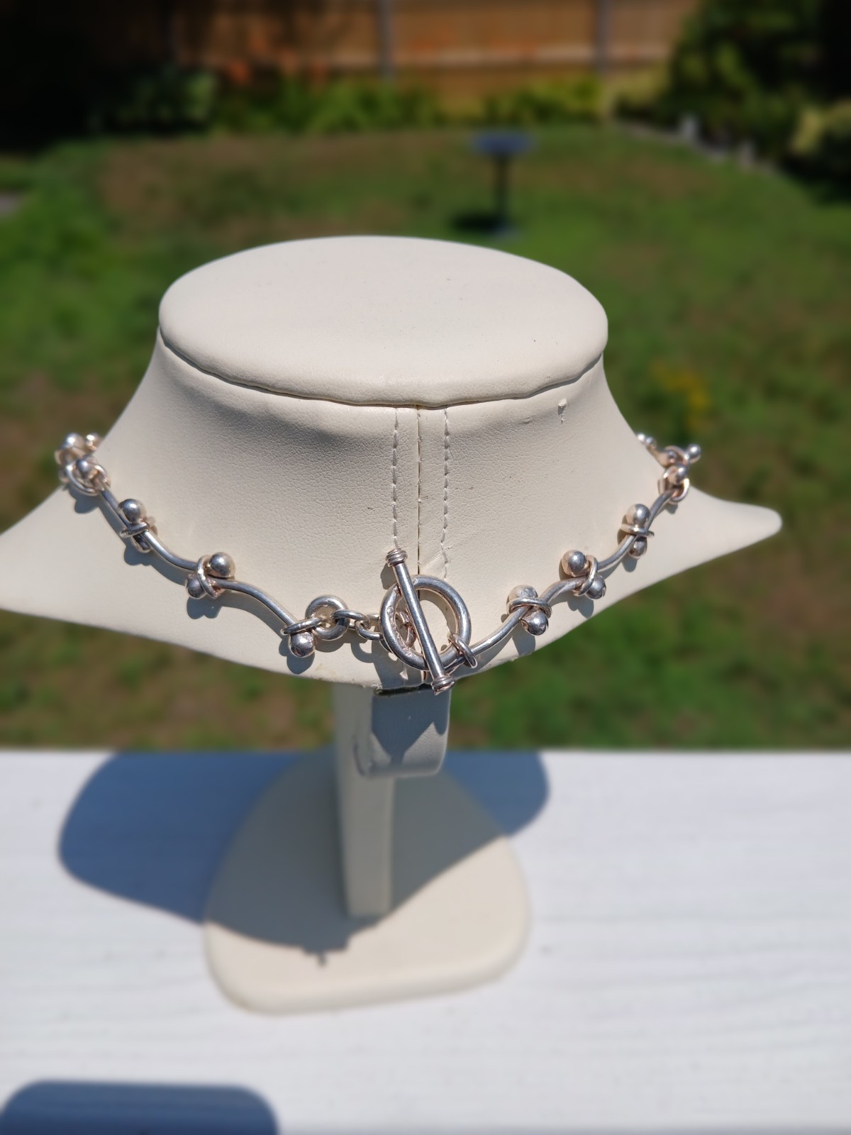 Taxco Sterling Silver Peppercorn DNA Spratling-style Necklace Vintage 16in