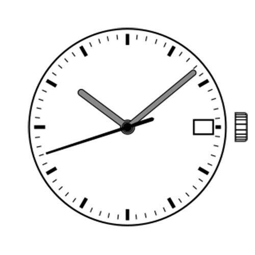 25.6mm 3 Hands/Pins/Needles Date @ 3 Quartz Watch Movement For ISA 2331/103 D