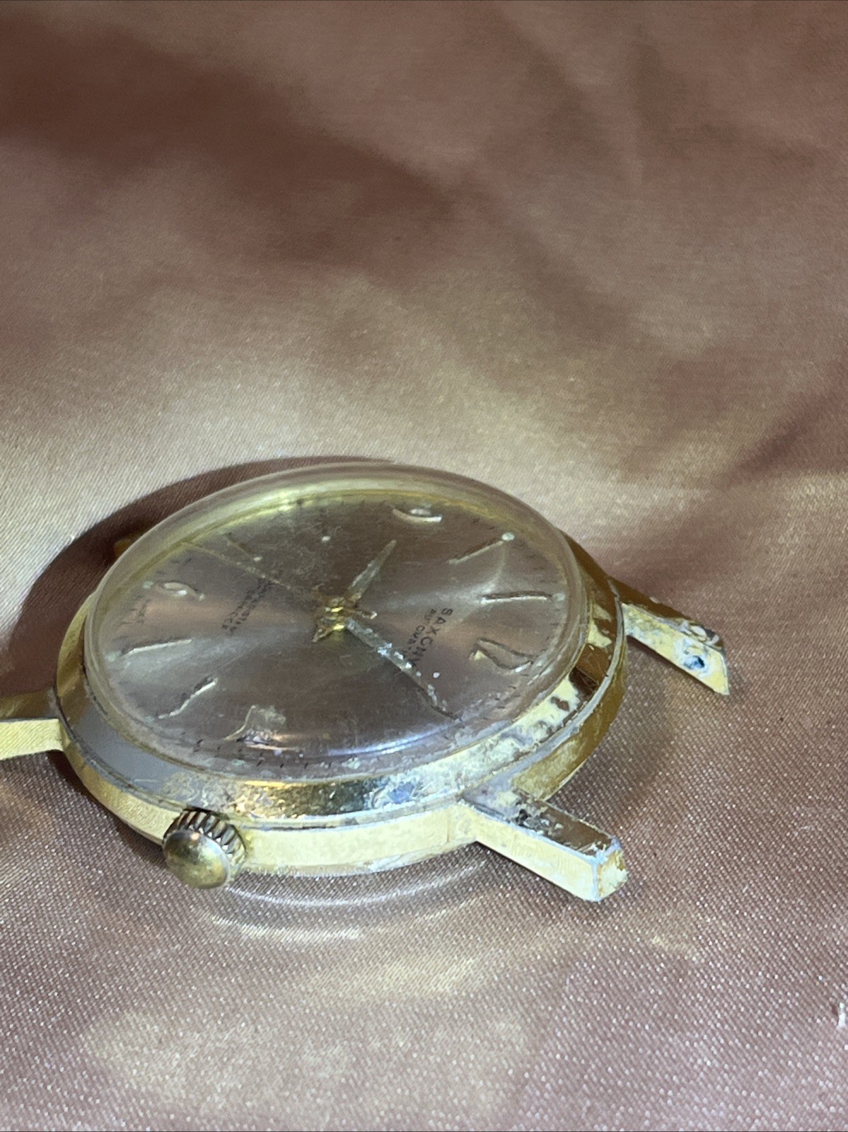 1960s Saxony Watch Co. Automatic Watch – One Jewel – For Parts Not Working