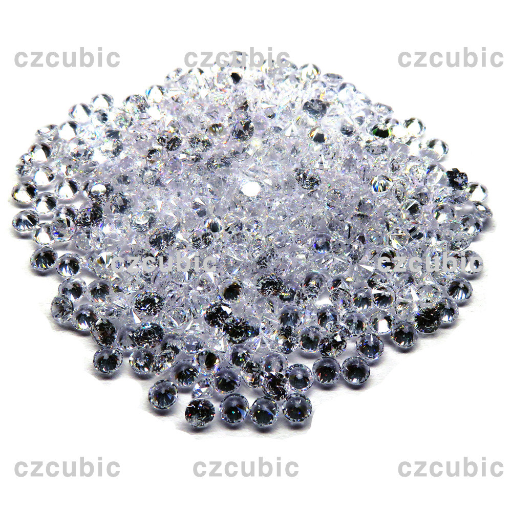 1000 PCS ROUND CUBIC ZIRCONIA/CZ LOOSSE STONE 5A QUALITY 0.80-2.50 MM FREE SHIP