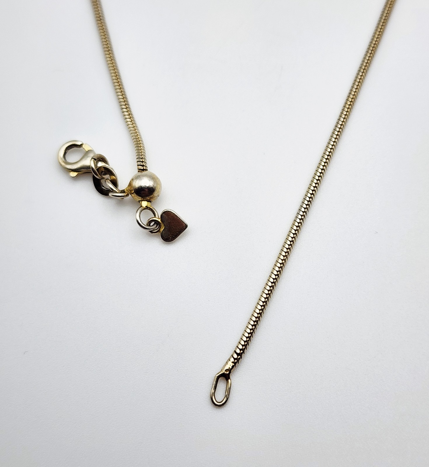 Fuzion Creations Int’l Sterling Silver Vermeil Snake Chain Necklace 22.5″
