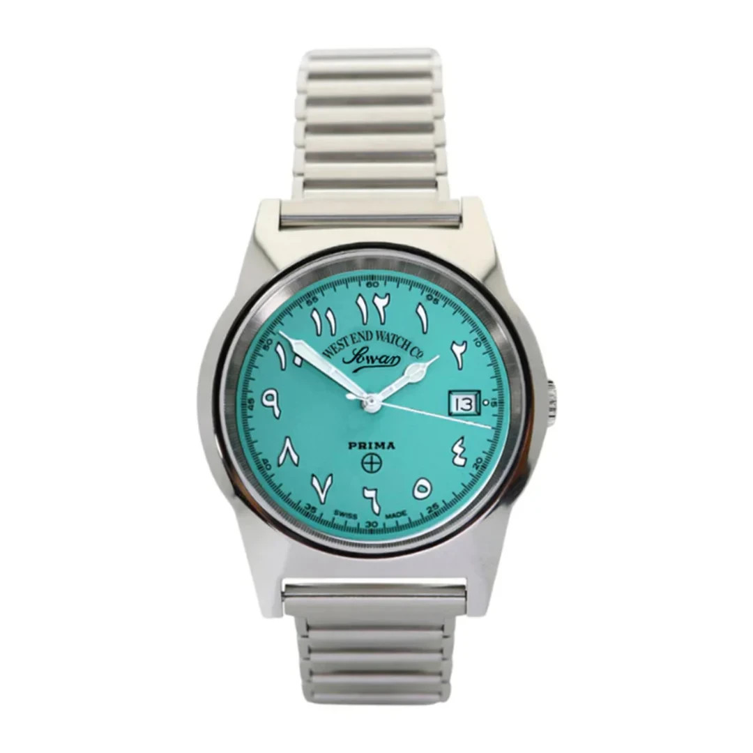 West End Watch Co 684110 3377W-LUM Swiss Quartz 38mm Turquoise Dial Men’s Watch