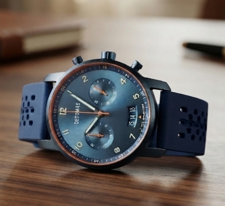 DETOMASO SORPASSO CHRONOGRAPH VELOCITÀ BLUE ORANGE 42mm