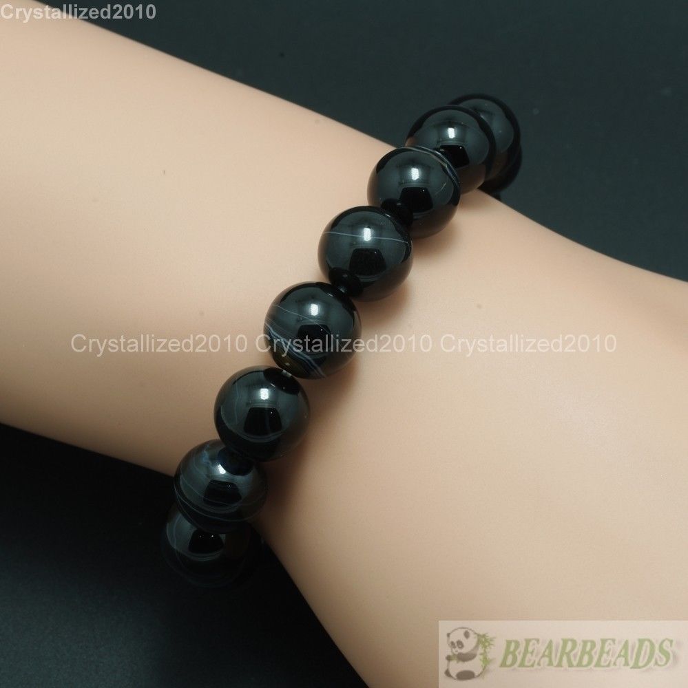 Handmade 6mm Mixed Natural Gemstone Round Beads Stretchy Bracelet Healing Reiki