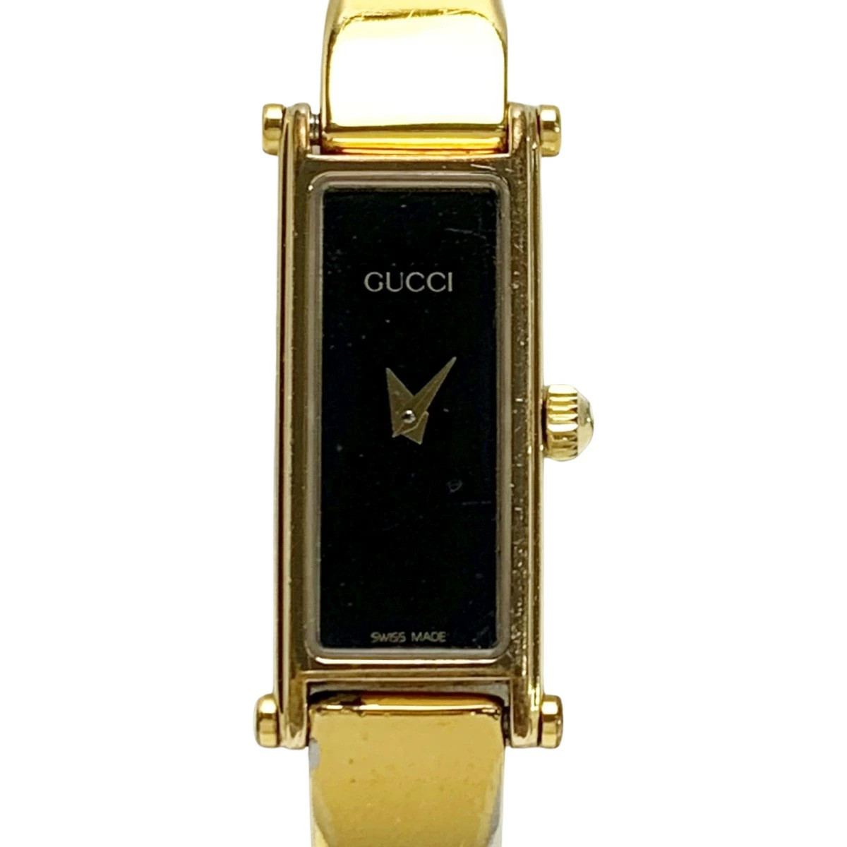 GUCCI 1500 Black Case Size 12mm Wrist Size 16cm Ladies Used Watch #27379