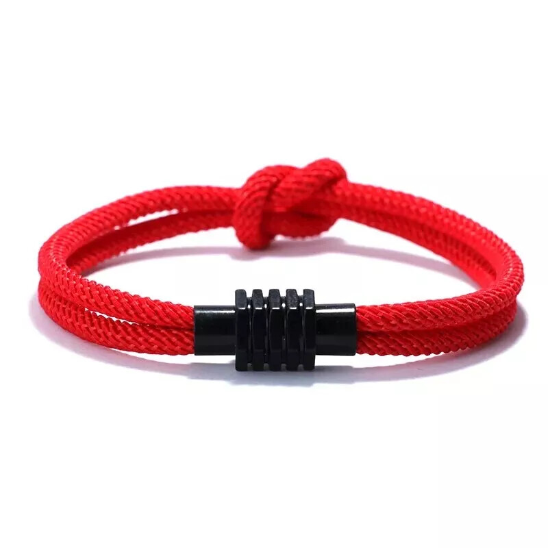 Rope Bracelet Fashion Men Women Square Knot Bracelets Outdoor Magnet Bangles New