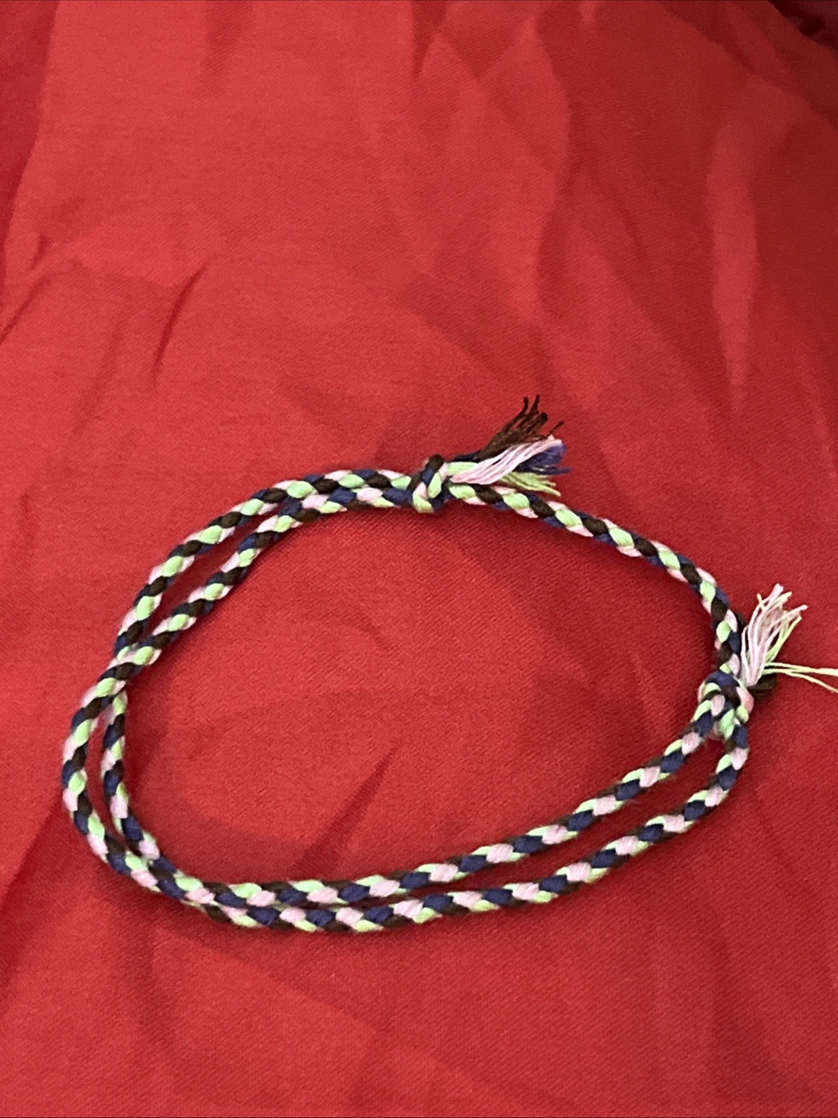 NEW BOHO BRAID THREAD FRIENDSHIP BRACELET ADJUSTABLE LIME PINK PURPLE BROWN NIP