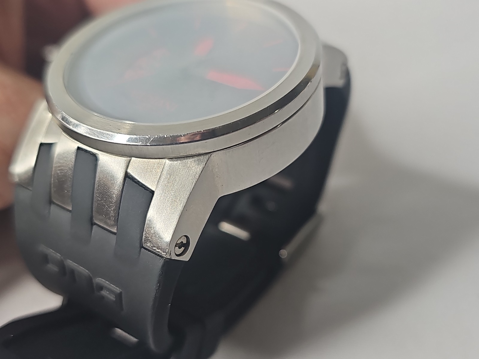 Mens Invicta 15mm DNA Urban Wrist Watch 10402 Red/Silver/Black Band