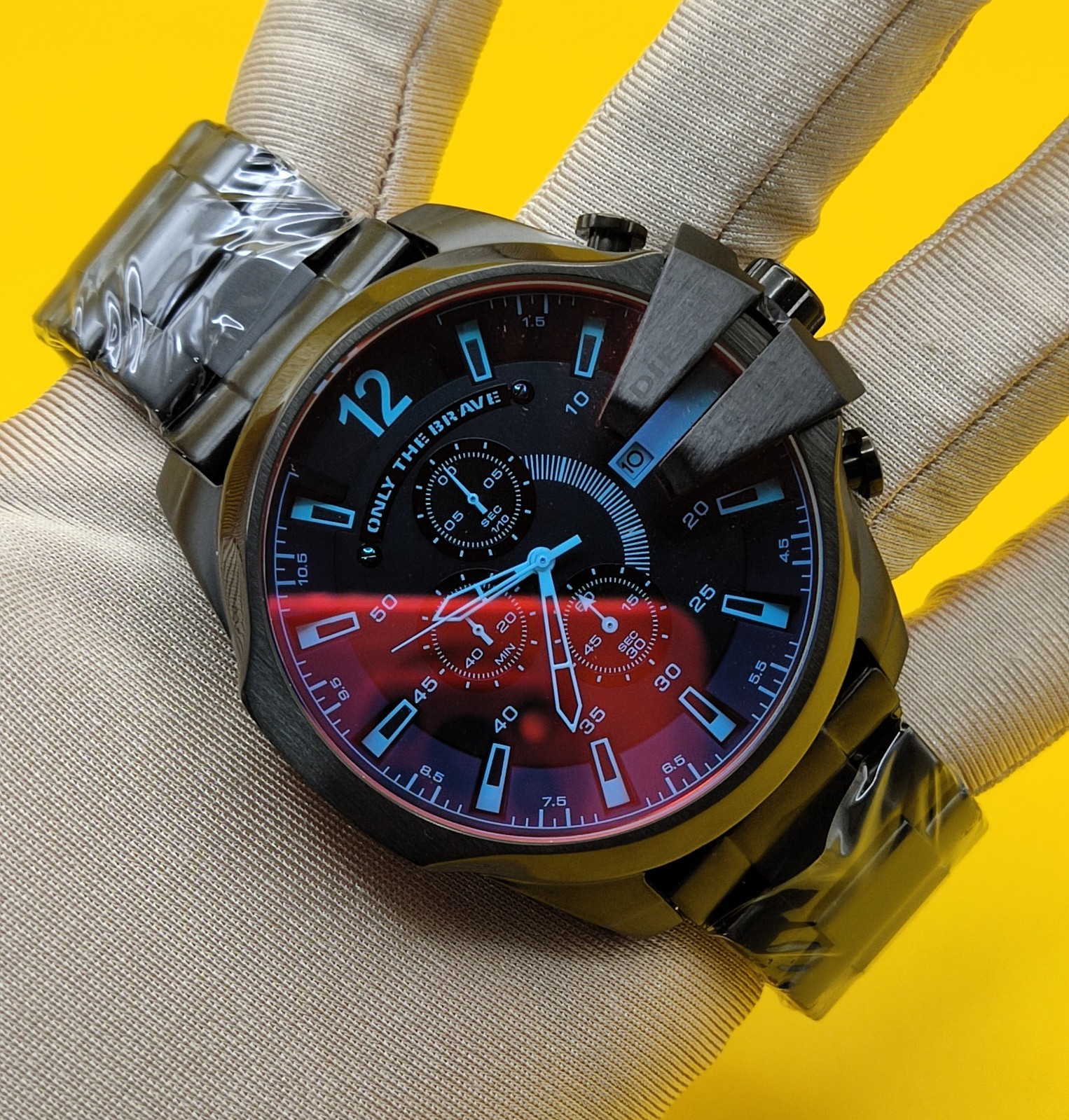 #Refurbished Diesel Only The Brave 10 Bar Black Dial Analog Men’s Wrist Watch