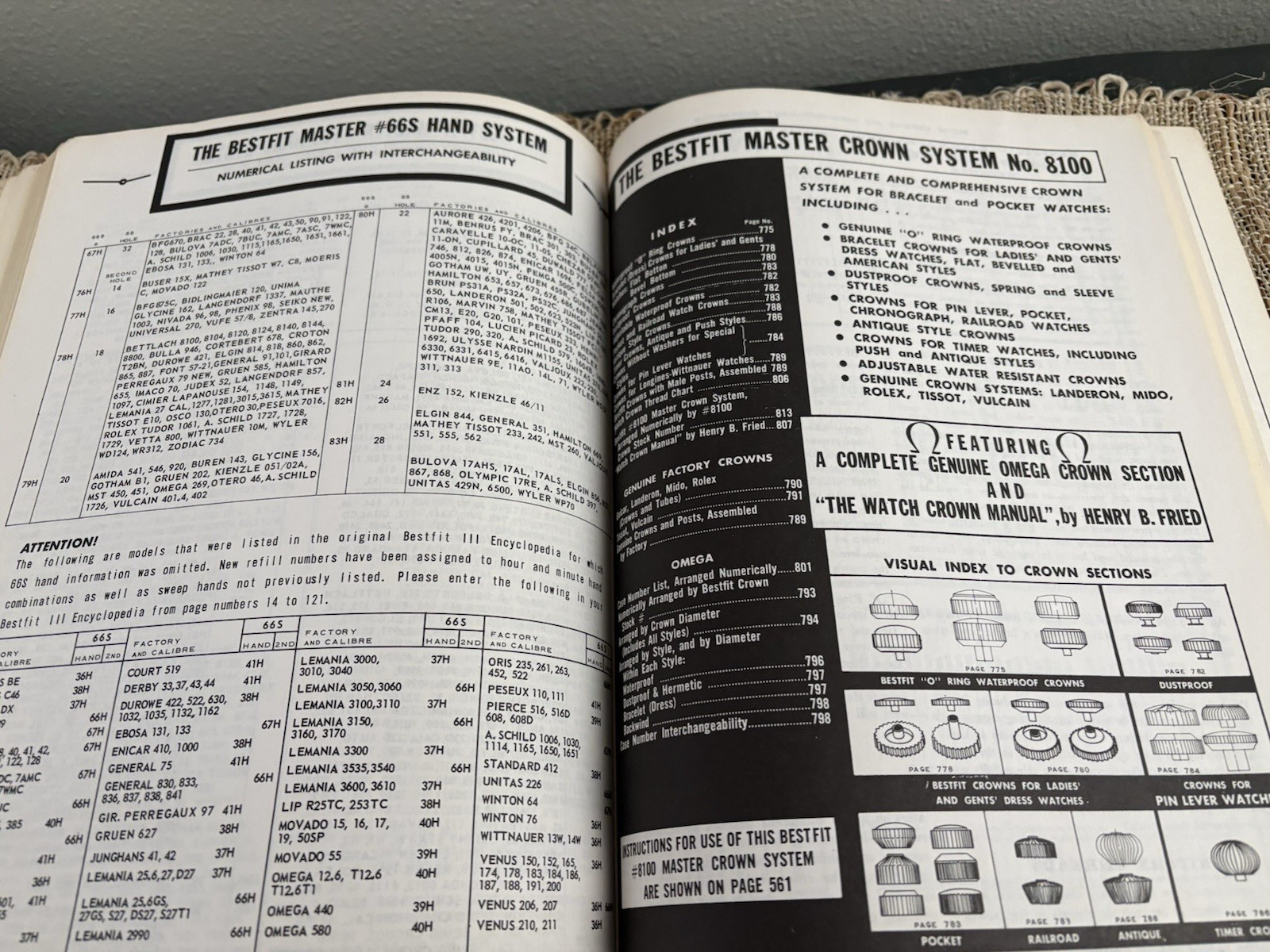 Best Fit 111 & 111A Encyclopedia of Watch Material, 1979 Parts 1 And 2