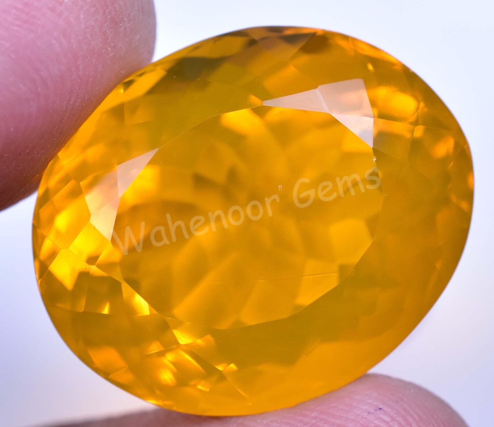 Natural Orange Opal 40.55 Ct Oval Welo Mexican Unheated Rare Gemstone Certified