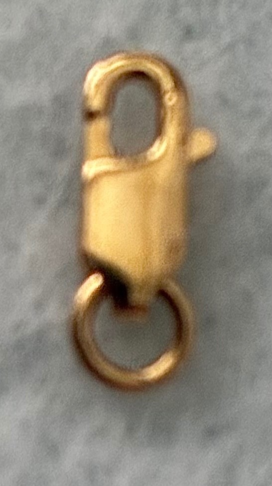 18 k t YELLOW GOLD LOBSTER CLASP, REPLACEMENT PART FOR CHAINS & BRACELETS # P/F0
