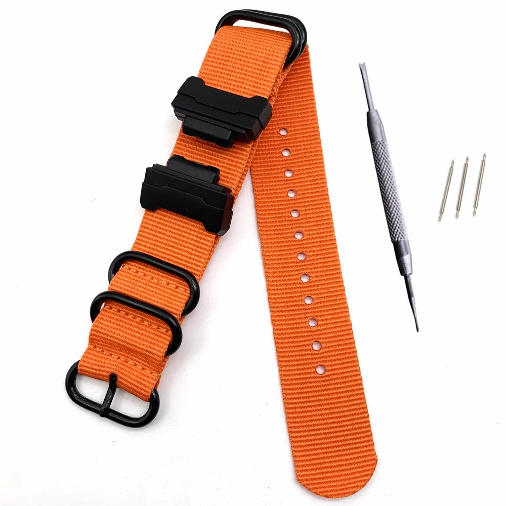 Nylon Watch Band Strap for DW-5600 GA-110 GW-M5610 16mm Adapter Connector Parts