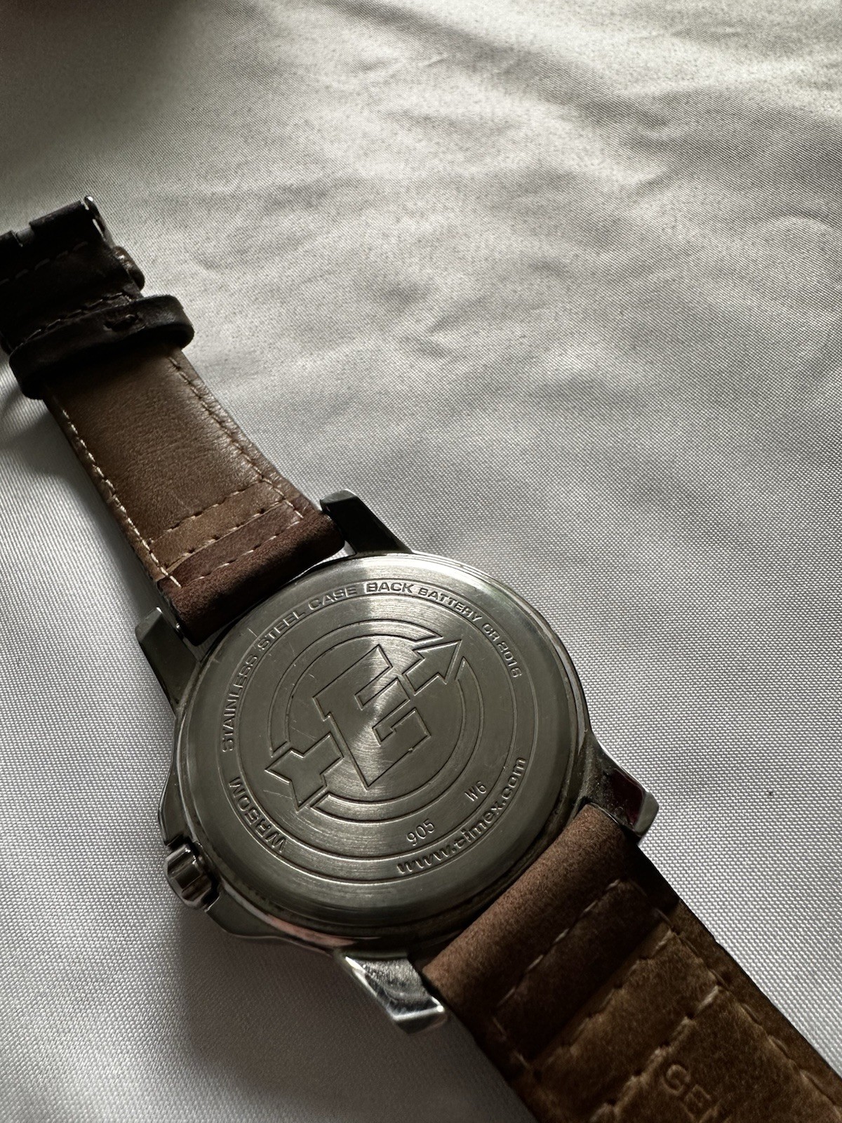Timex Expedition Quartz Indiglo Black Dial Arabic Brown Leather Strap