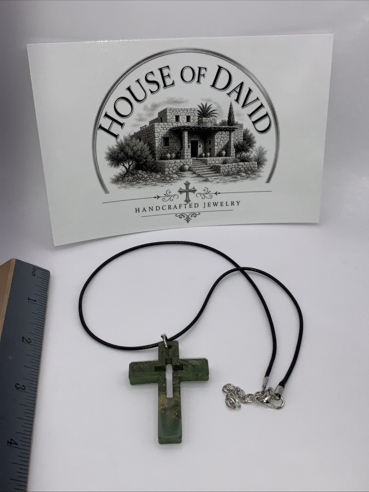 House Of David Garden Of Grace Color Handmade Cross Necklace One Of A Kind